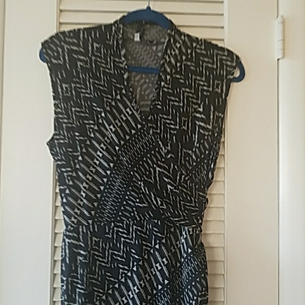 Collective Concepts Black/White Tribal Print Dress